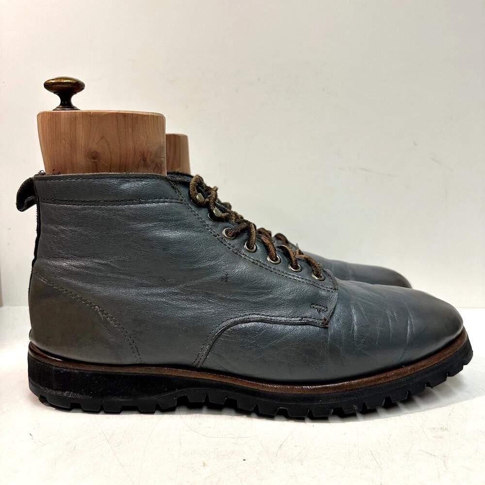 VGUC Rancourt & Co. Winter Boot Gray Leather Fleece Lined Made in Maine USA 12
